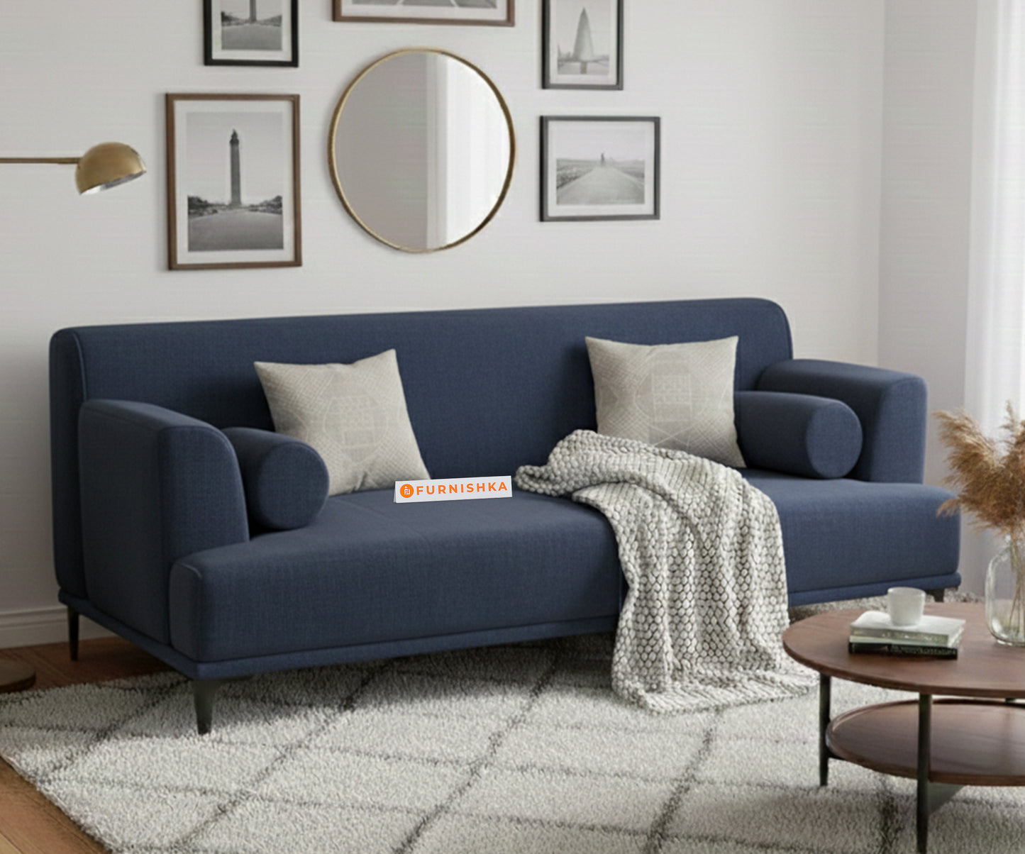 Liam Sofa 3 Seater Persian Blue