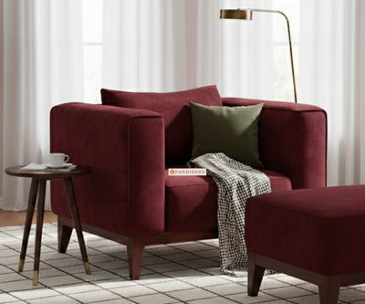 Linda Sofa 1 Seater Red Wine
