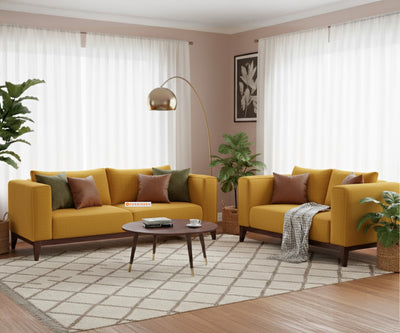 Linda 3+2 Seater Sofa Set  Mustard Yellow