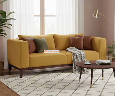 Linda Sofa 3 Seater Mustard Yellow