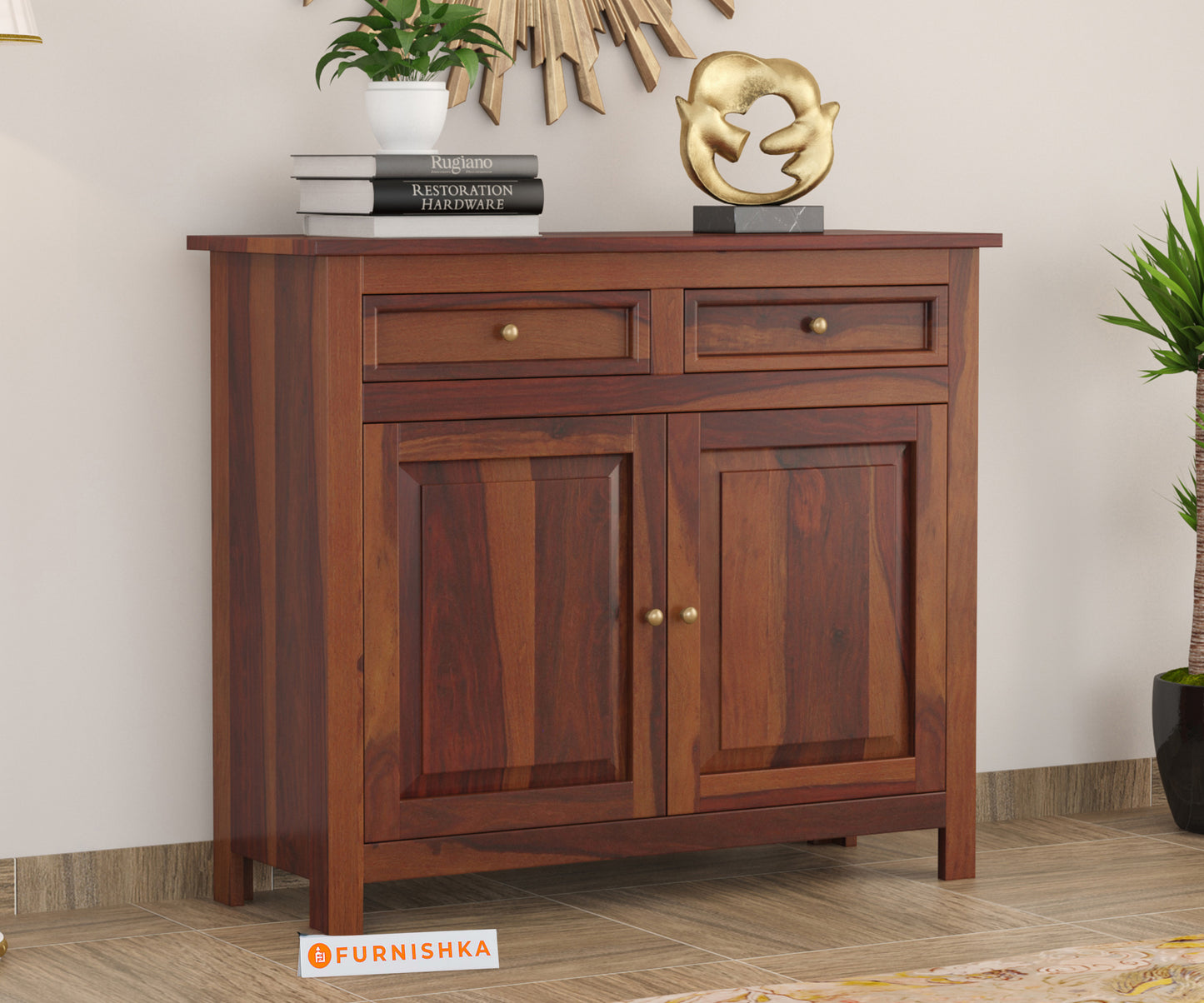 Louise Sheesham Wood Two Door Chest of Drawer