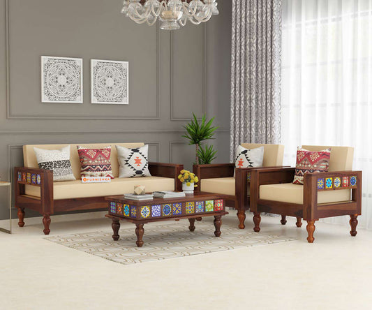 Neo solid Sheesham Wood Sofa Set