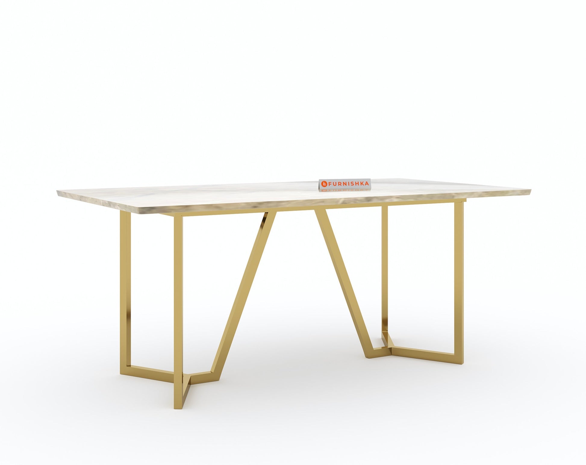 Olzaa Dining Table with Australian Onyx Top - 6 Seater - Furnishka 