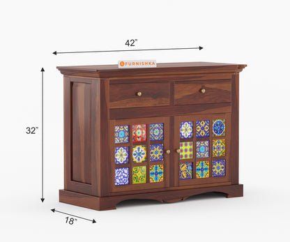 Parnell Sheesham Wood Two Door Chest of Drawer