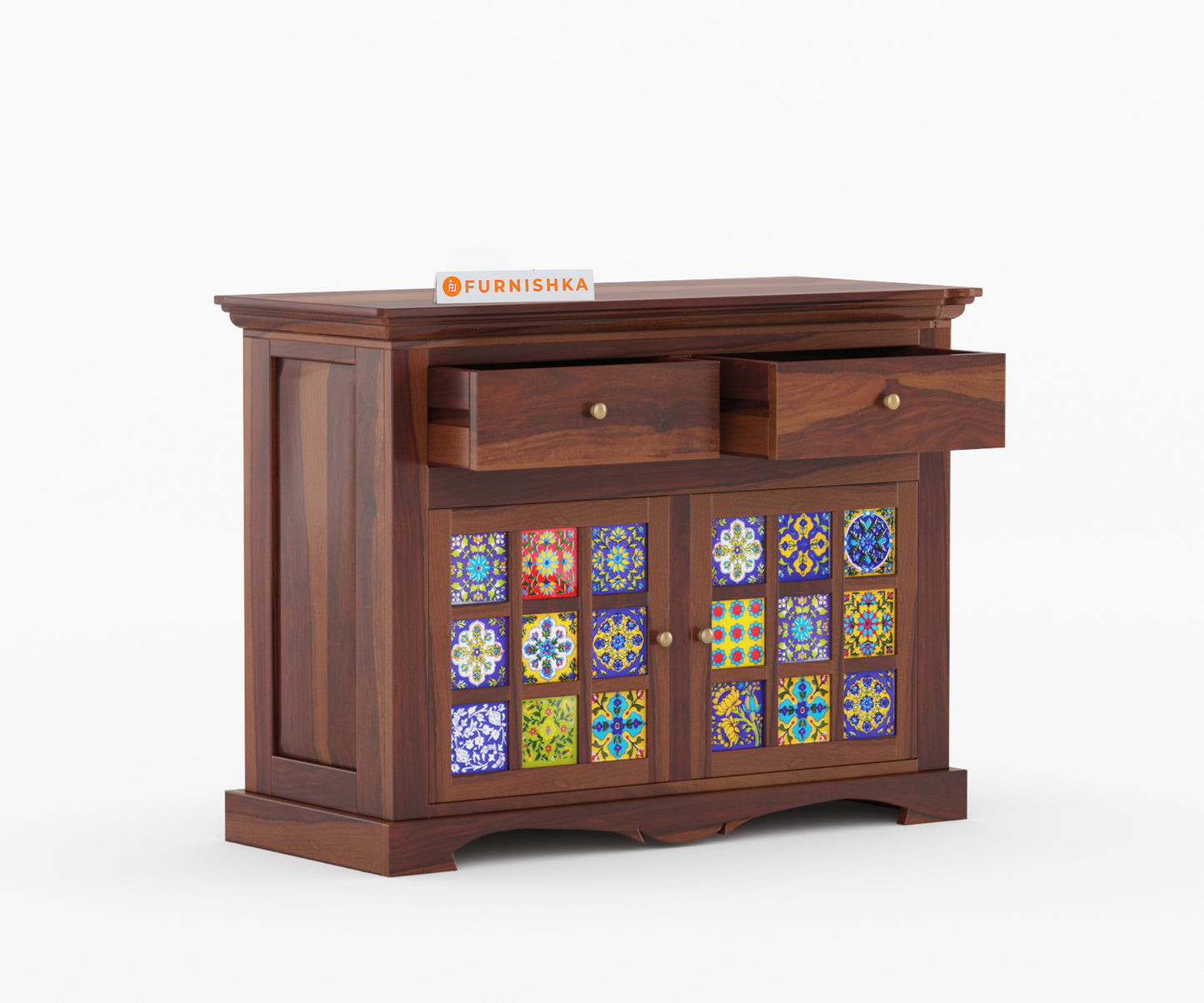 Parnell Sheesham Wood Two Door Chest of Drawer