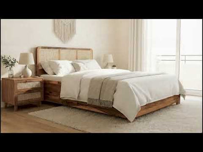 Tamara Real Teak Solid Wood Hydraulic Bed King Size