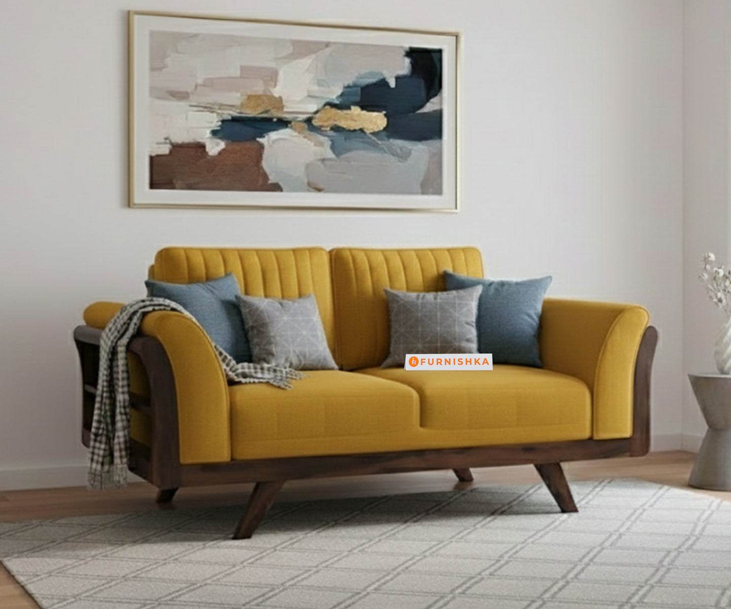 Sahara Sofa 2 Seater Mustard Yellow
