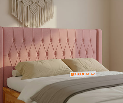 Samawi Real Teak Wood Hydraulic Bed King Size Flamingo Pink