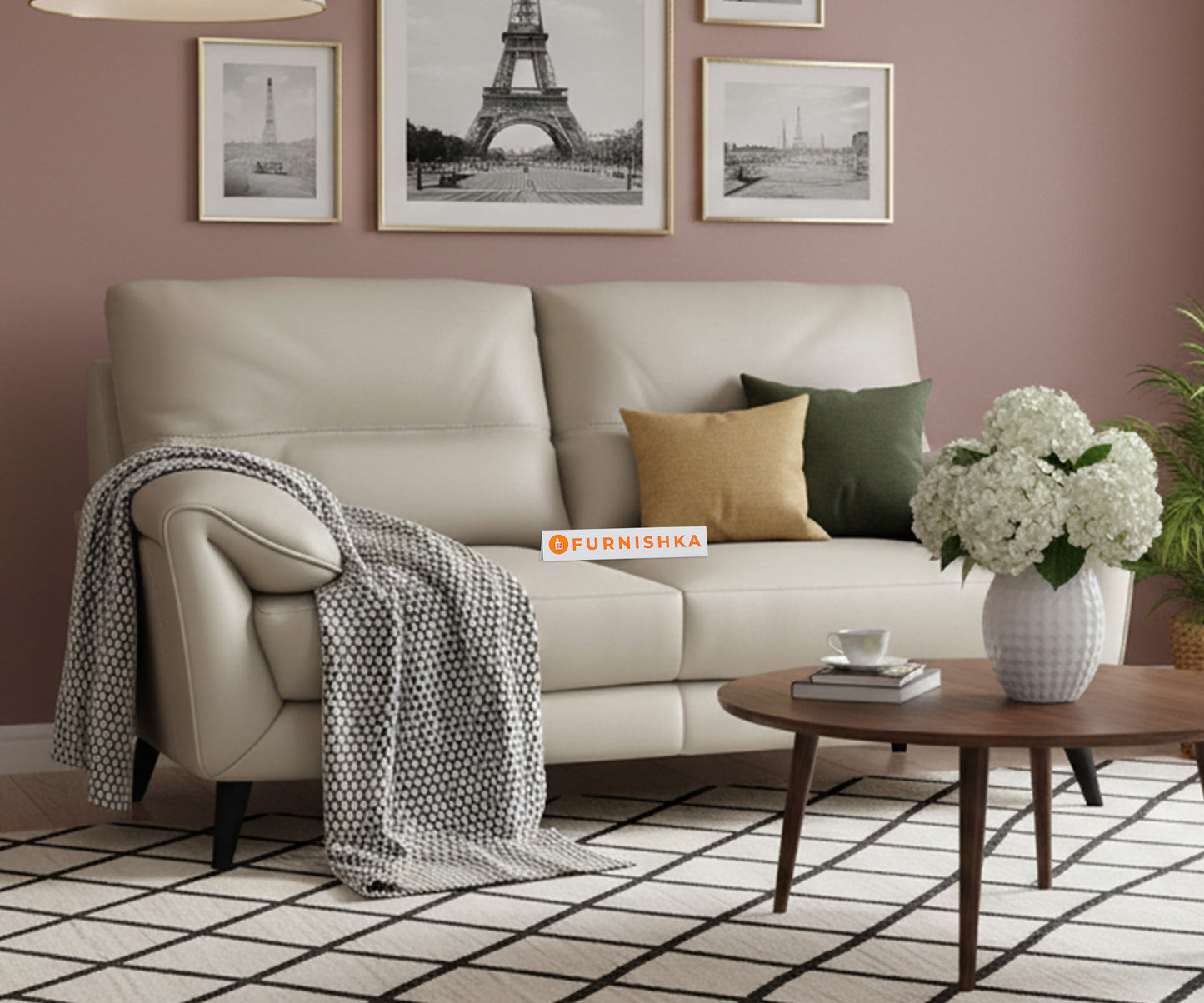 Suntory Leather 3 Seater Sofa