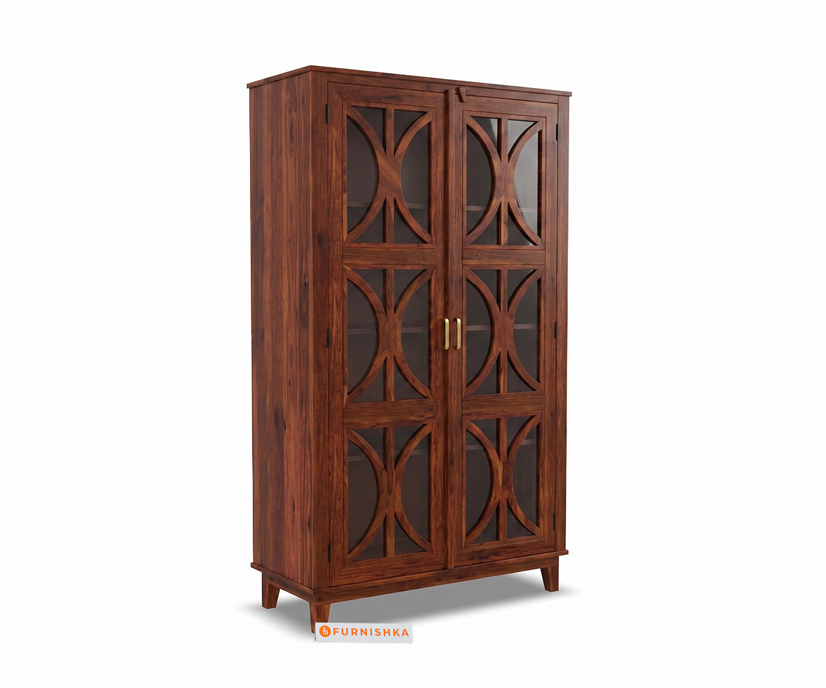 Levin Sheesham Wood Bookshelf in Honey Finish