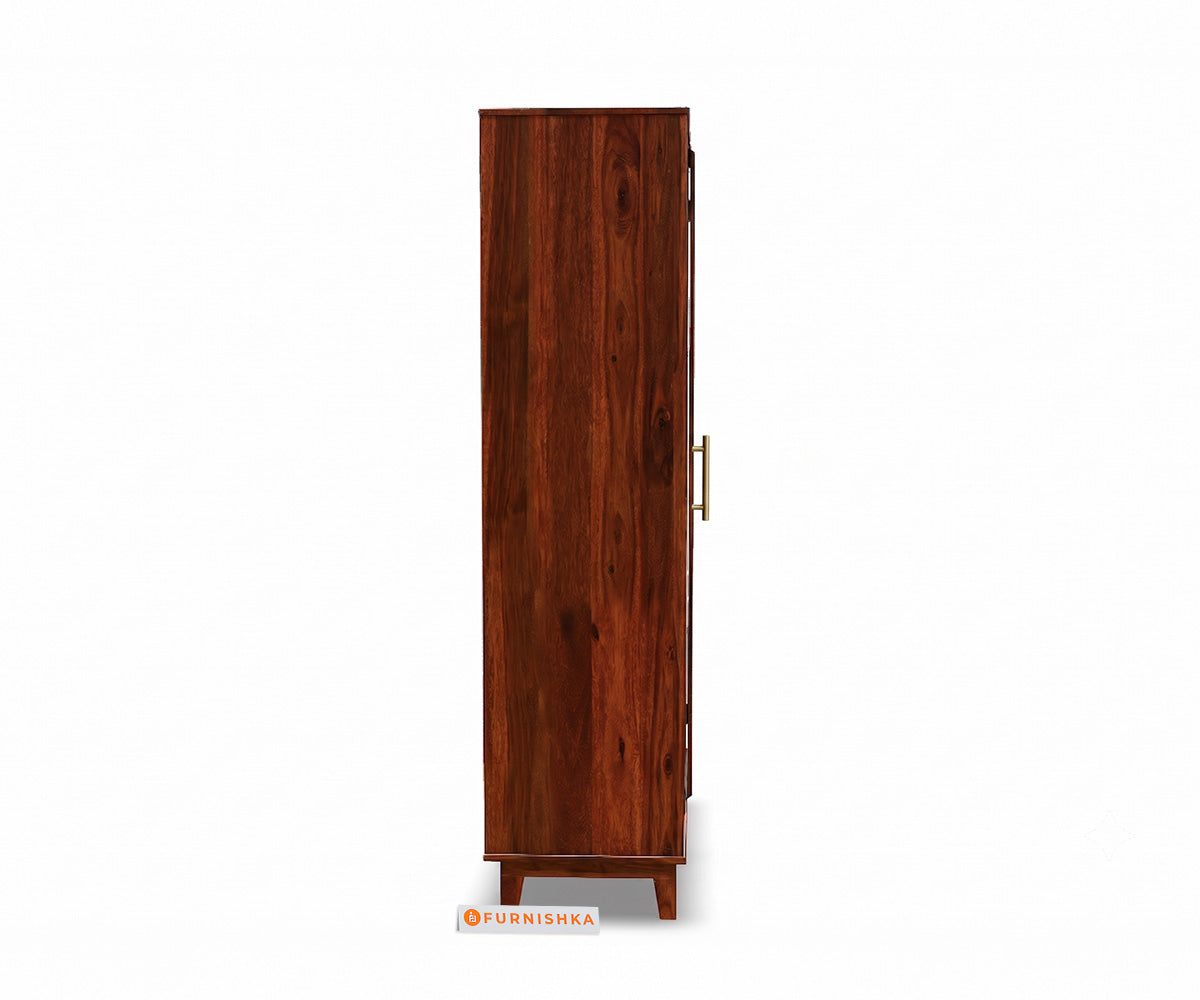 Levin Sheesham Wood Bookshelf in Honey Finish