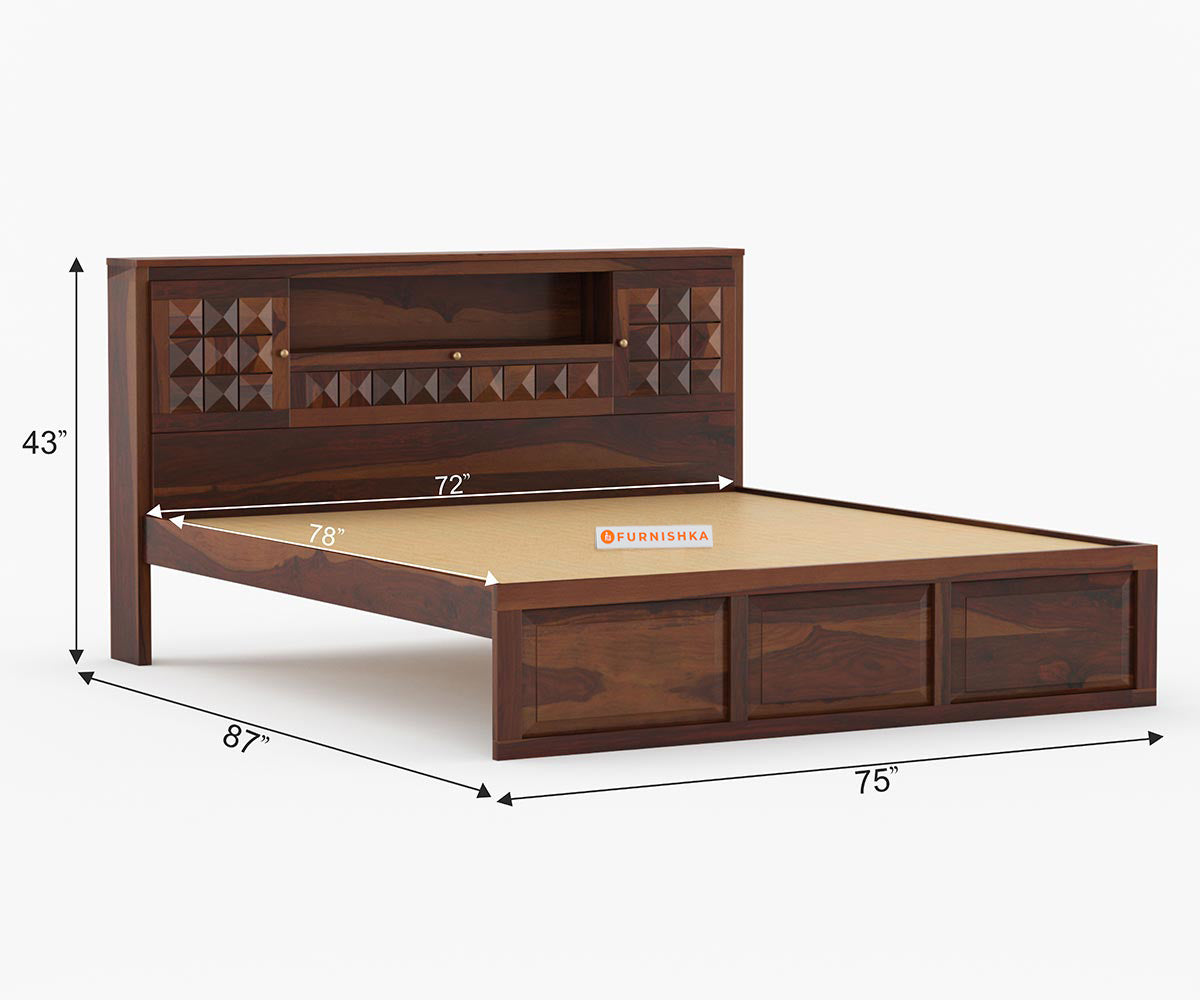 Maverick Sheesham wood With Non Storage Bed - King Size