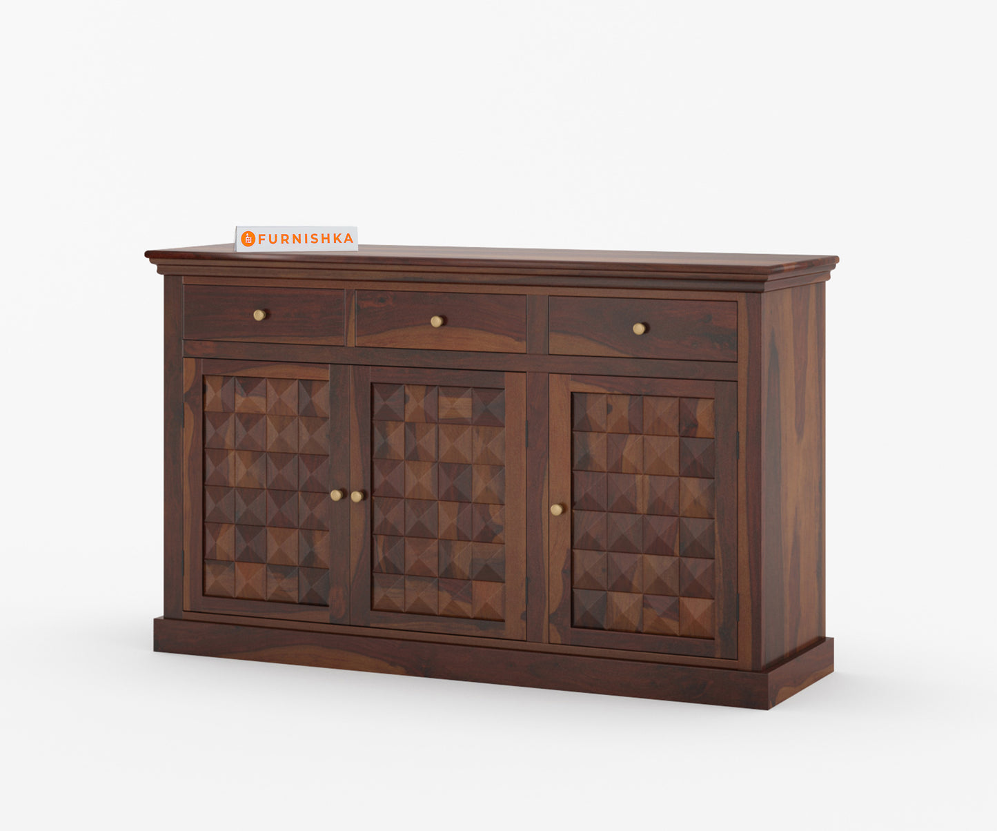 Wizard Sheesham Wood Triple Door Chest of Drawer